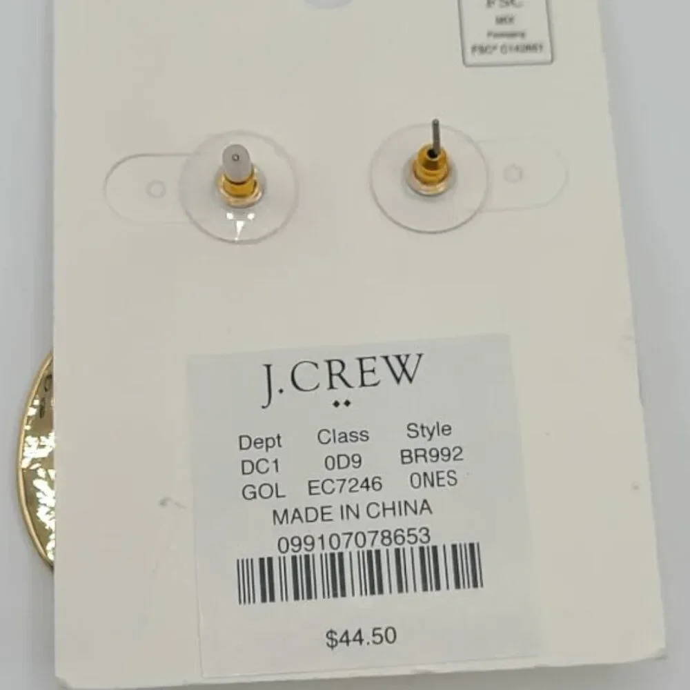 J Crew Factory Hammered Statement Earrings NWT! NEW!